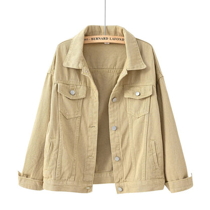 Classic Women's Denim Jacket Button Front Casual Wear