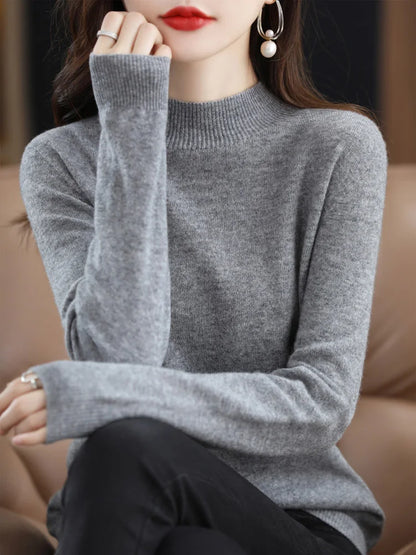 Soft Women's Merino Wool Slim Fit Sweater