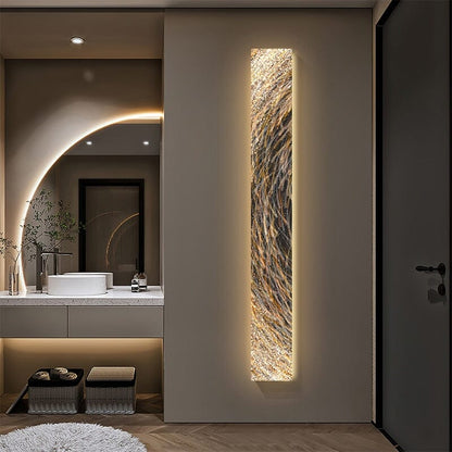 Rustic Fabric Panel Wall Light