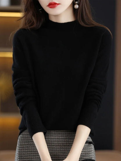 Soft Women's Merino Wool Crew Neck Sweater
