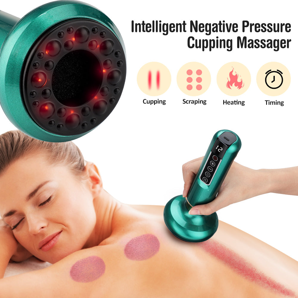 Pro Massage Cup with Suction and Scraping Tool