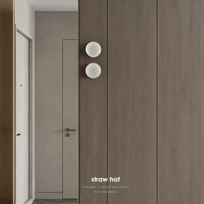 Elegant Marble Circular LED Wall Lamp for Home