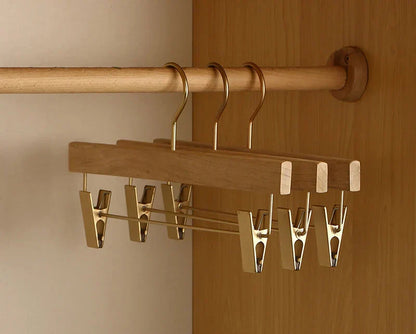 Premium Wooden Closet Hangers 2 Pack Wide Shoulders