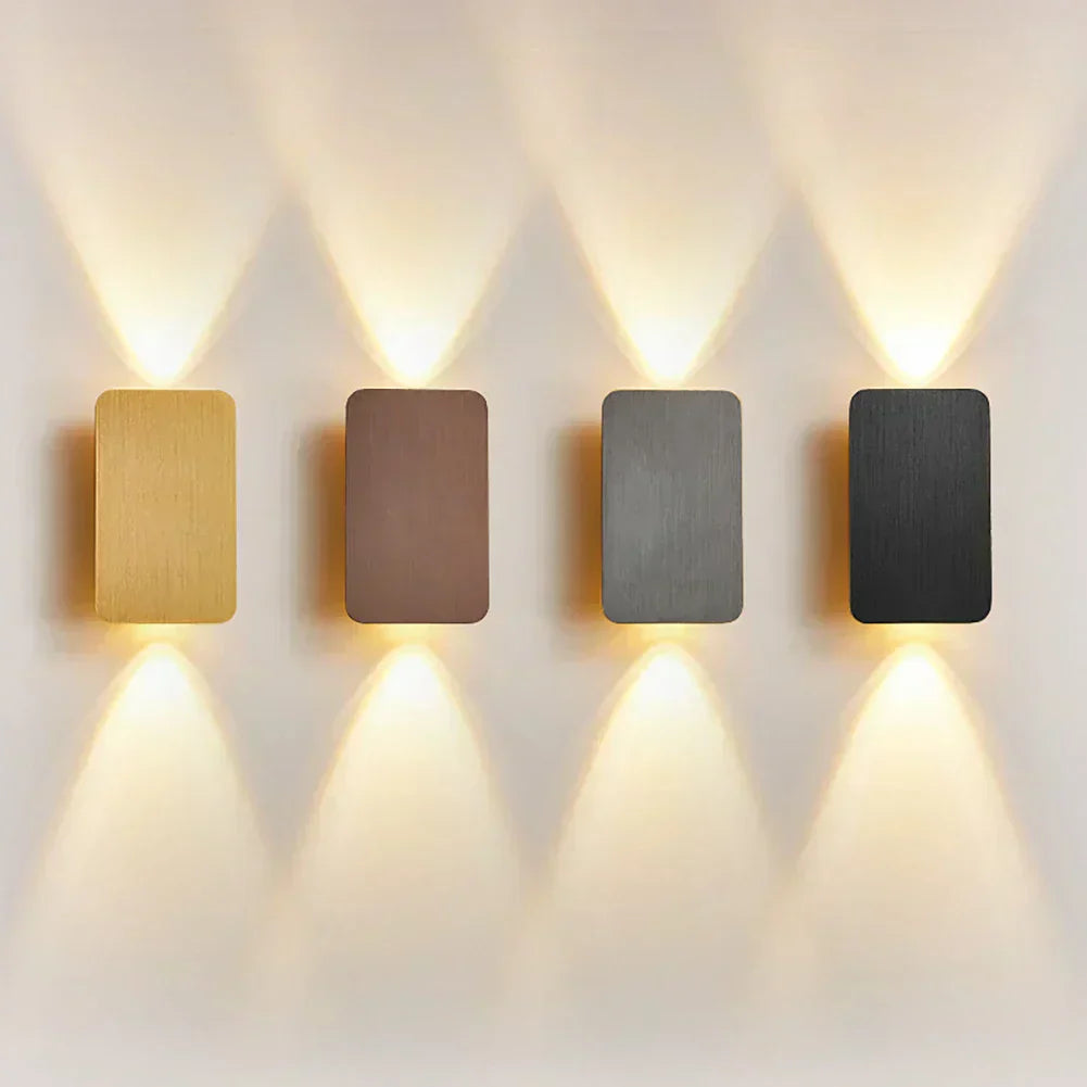 Modern Dual LED Wall Sconce Light in Black Finish