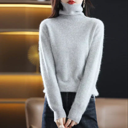 Luxurious Pure Cashmere Crew Neck Winter Sweater