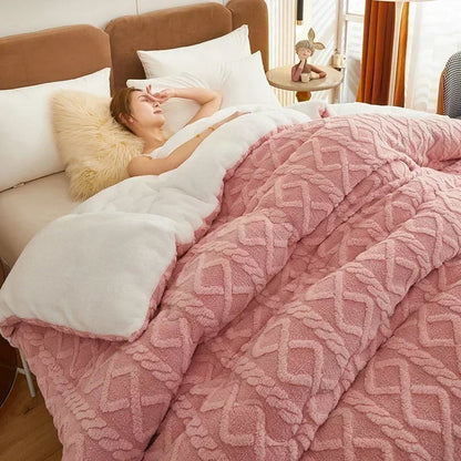 Plush Lamb Cashmere Heavy Weighted Winter Blanket