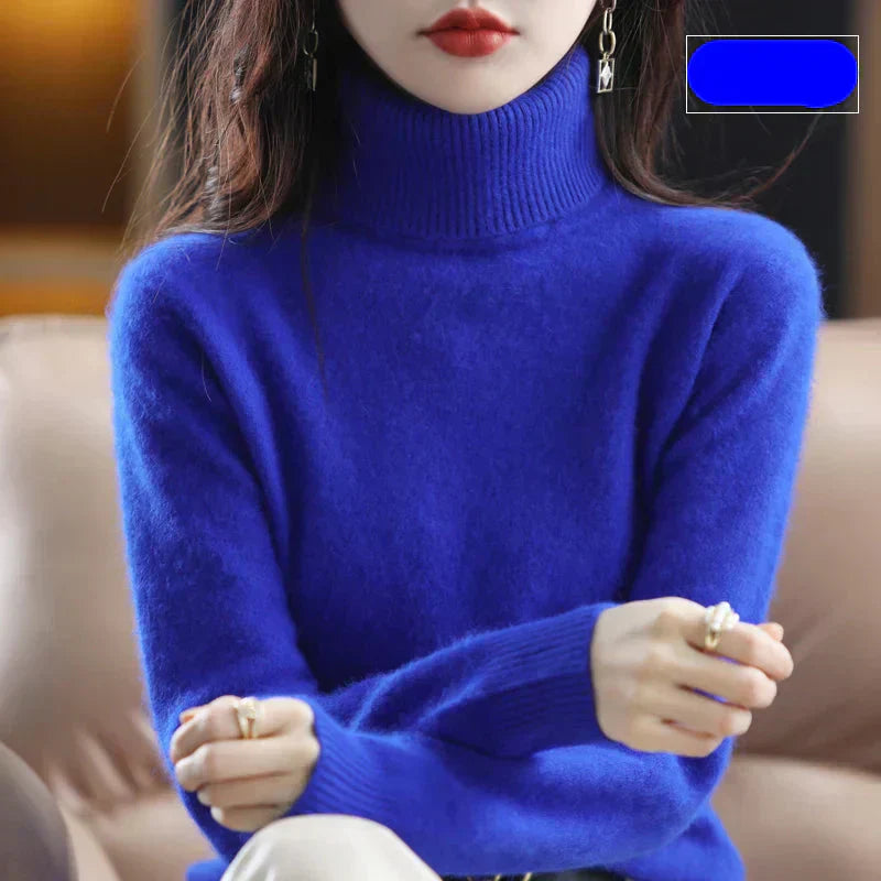 Luxurious Pure Cashmere Crew Neck Winter Sweater
