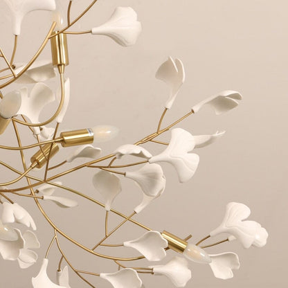 Elegant Floral Pendant Light With Soft Glass Shade