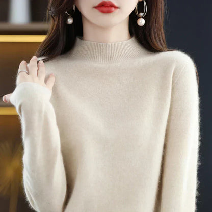 Soft Women's Merino Wool Slim Fit Sweater