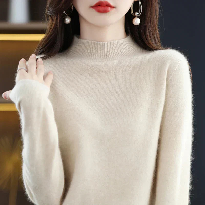 Soft Women's Merino Wool Crew Neck Sweater