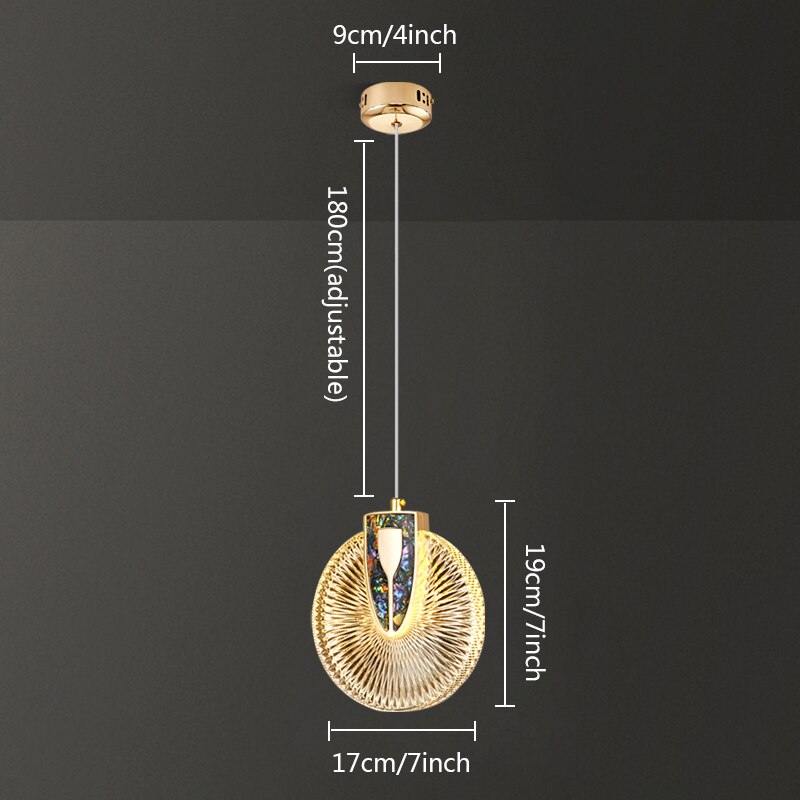 Luxury Crystal Glass Pendant Lighting Fixture