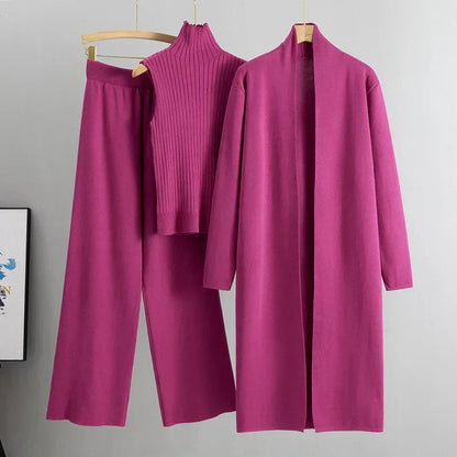 Comfy Women's 3 Piece Loungewear Set Top And Pants