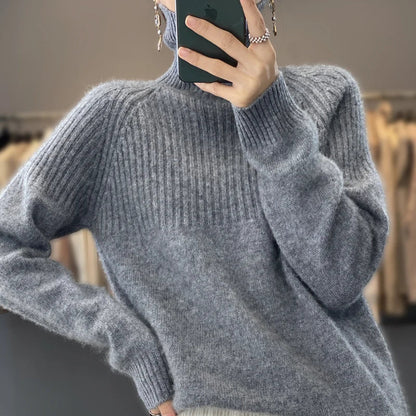Soft Women's Wool Crew Neck Winter Sweater