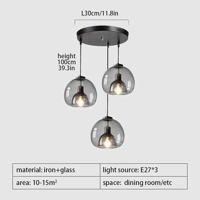 Clear Glass Drop Pendants