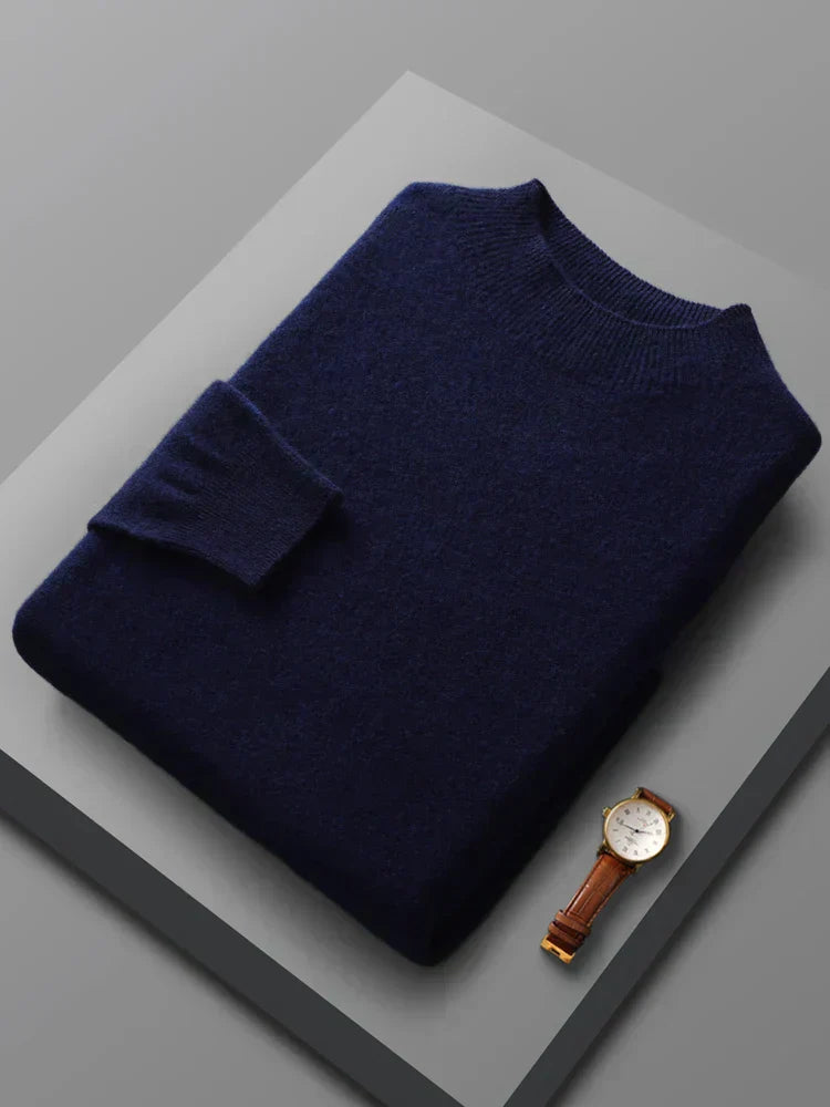 Warm Merino Wool Crew Neck Sweater