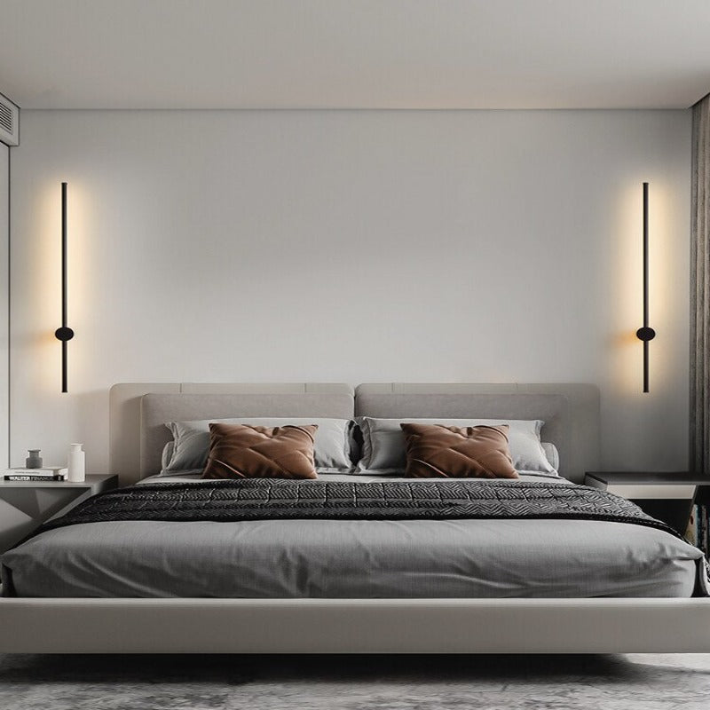 Sleek Gold And Black LED Wall Lamp