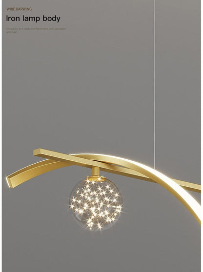 Elegant Curved Ceiling Chandelier