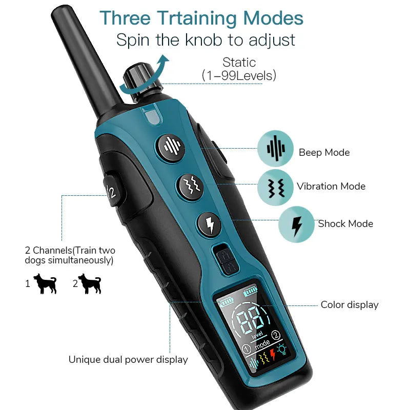 Rechargeable Dog Training Collar With LED Light