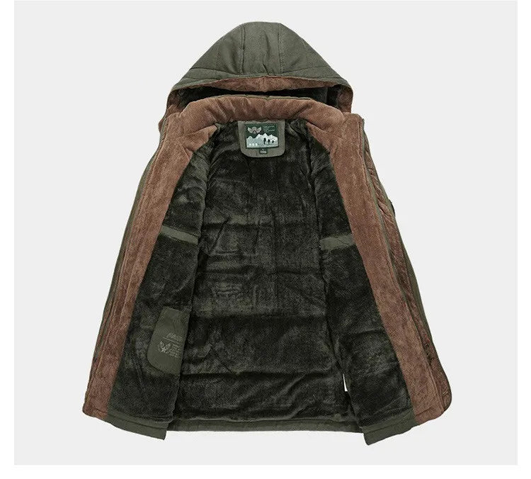 Warm Mens Winter Parka Coat With Soft Fleece Lining - Lusomart