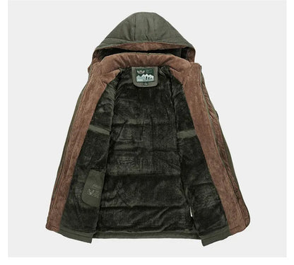 Warm Mens Winter Parka Coat With Soft Fleece Lining - Lusomart