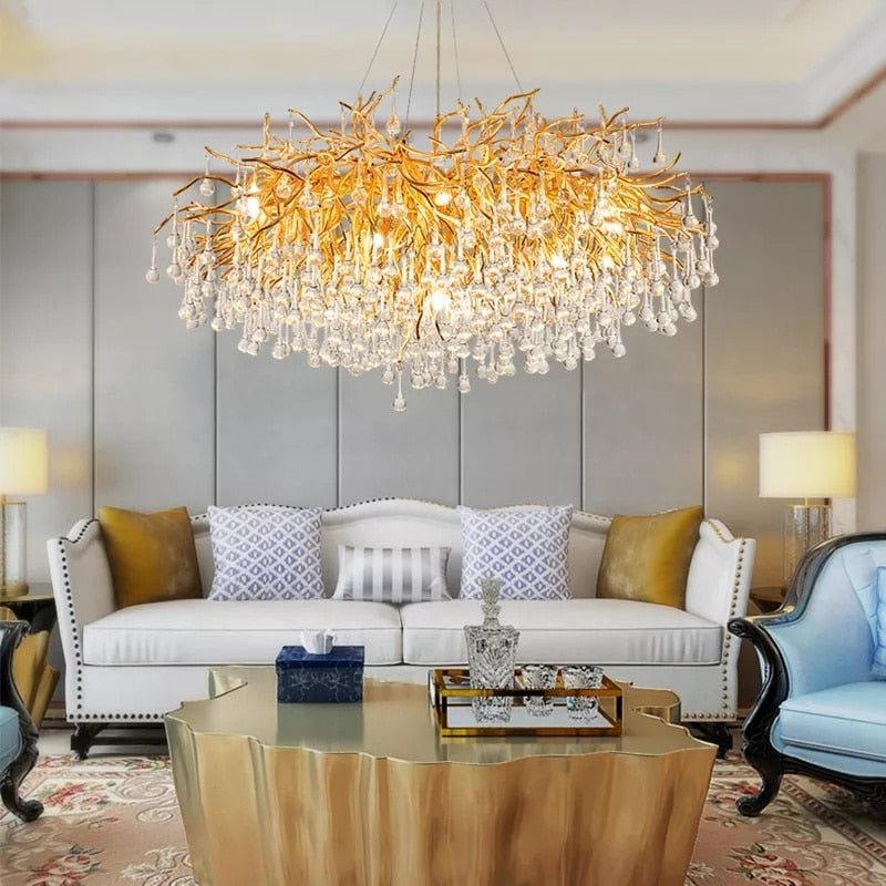 Luxury Crystal Drop LED Ceiling Light