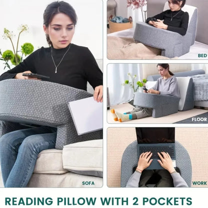 Comfortable Reading Pillow With Adjustable Arm Rest