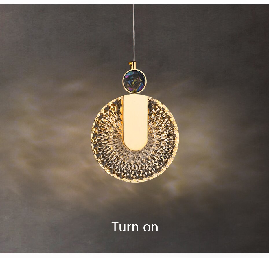 Luxury Crystal Glass Pendant Lighting Fixture