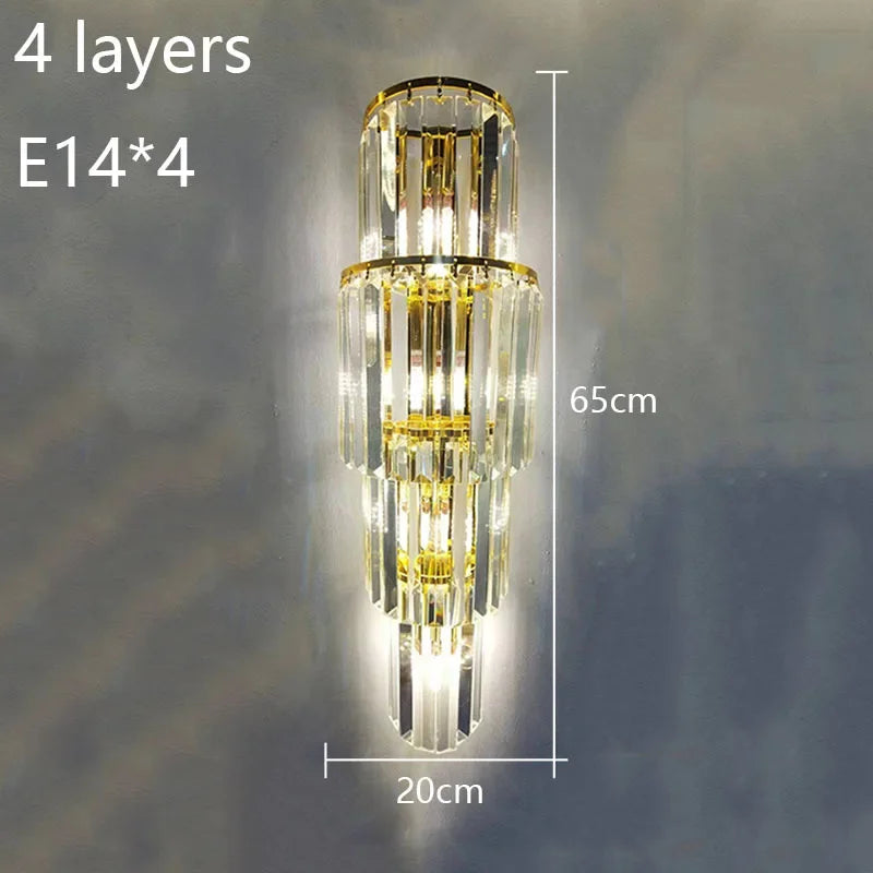 Sparkling Glass LED Wall Light With Soft Glow Effect