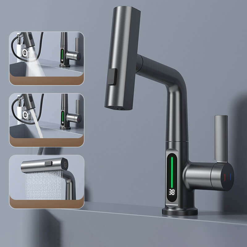 Flexible Kitchen Faucet With Long Extendable Hose