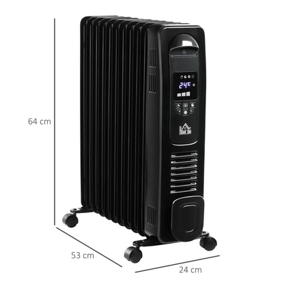 Compact 2500W Electric Space Heater With Remote Control