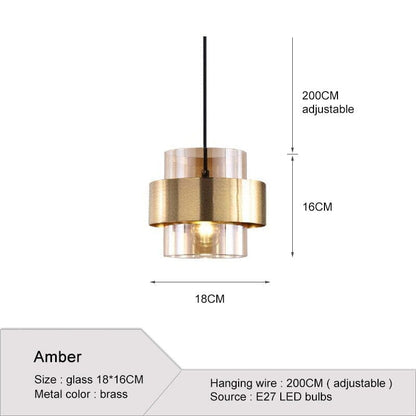 Sleek Hanging Glass Ceiling Lights