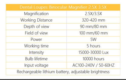 Professional Dental LED Magnifying Glasses