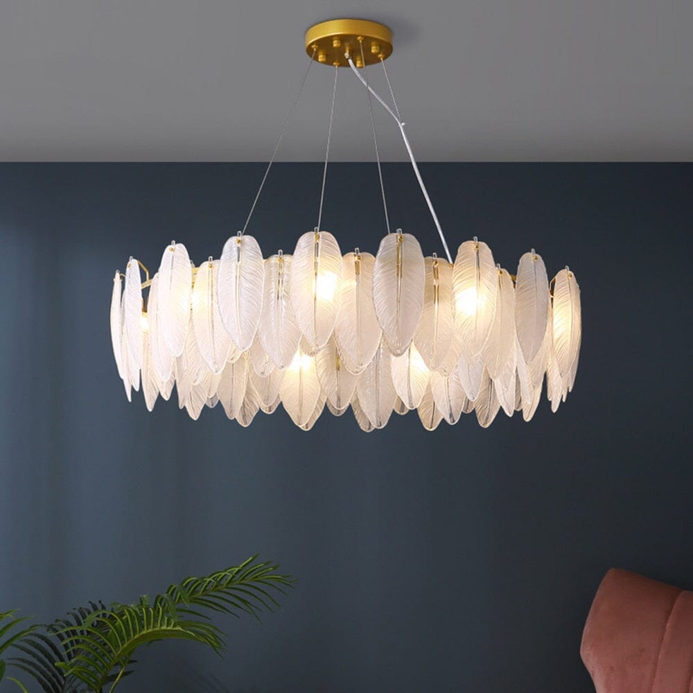 Luxury Feather Crystal Chandelier