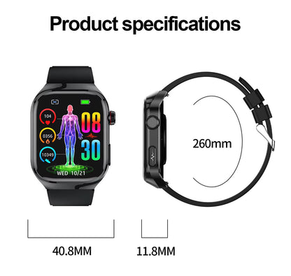 Smart Health Watch with Blood Sugar and ECG Monitor