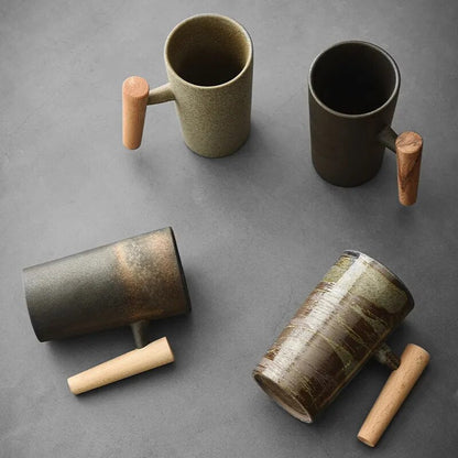 Earth tone Ceramic Coffee Mugs Natural Collection