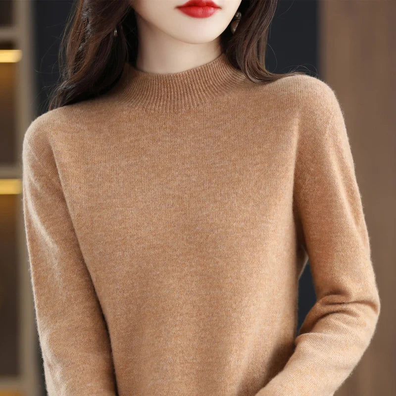 Soft Women's Merino Wool Slim Fit Sweater