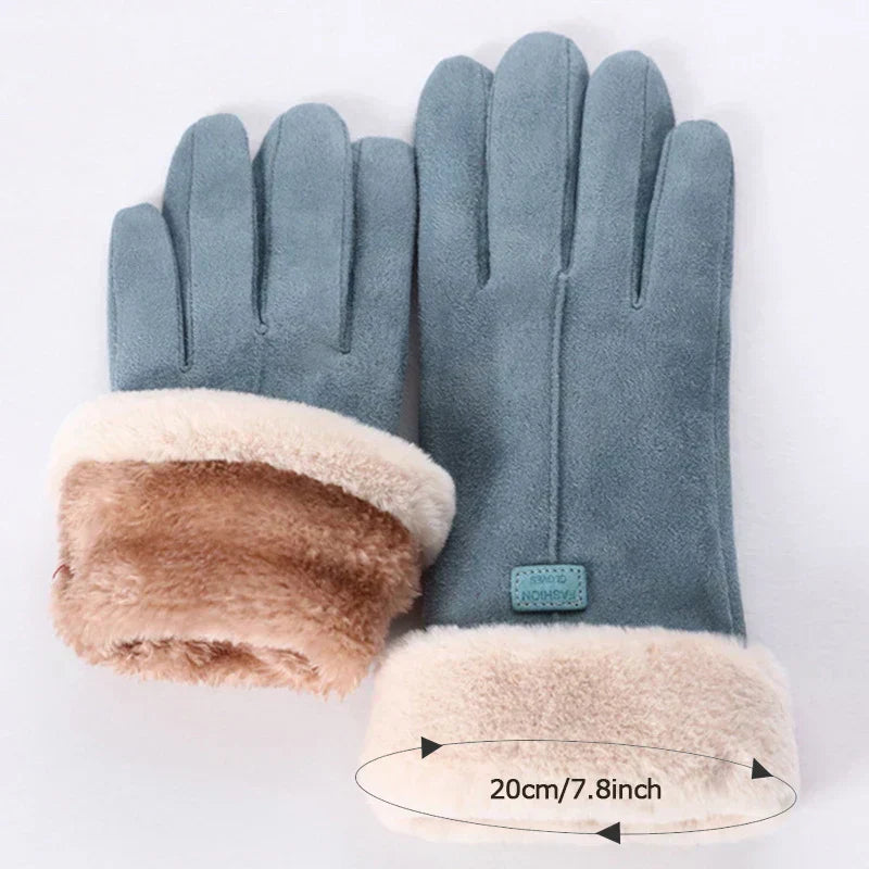 Warm Pink Waterproof Touchscreen Winter Gloves