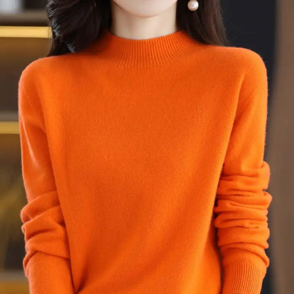 Soft Women's Merino Wool Slim Fit Sweater