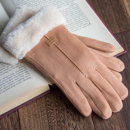 Warm Pink Waterproof Touchscreen Winter Gloves
