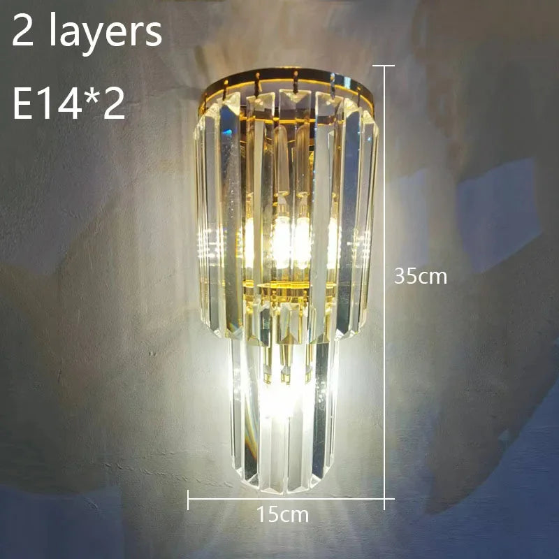 Sparkling Glass LED Wall Light With Soft Glow Effect