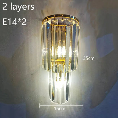Sparkling Glass LED Wall Light With Soft Glow Effect