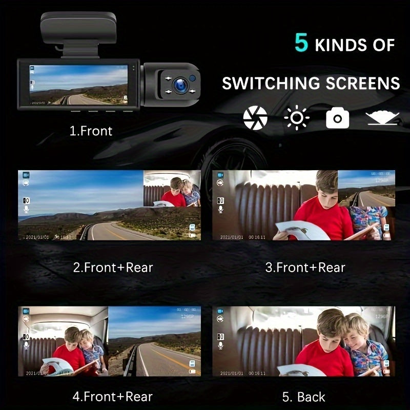 Dual Lens 1080P Car Dashboard Camera