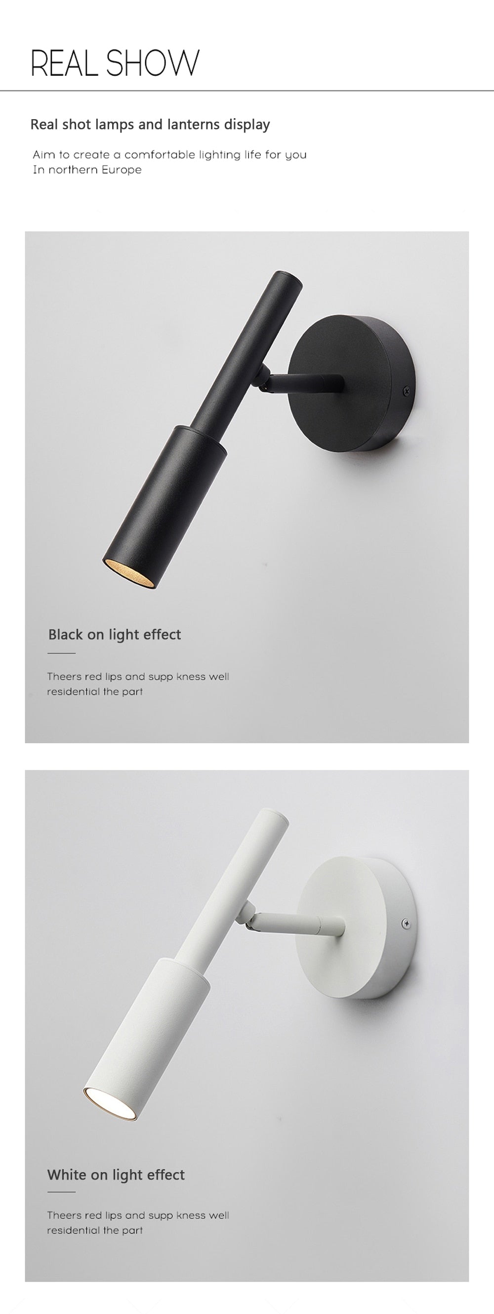 Flexible Black Adjustable Wall Reading Lamp
