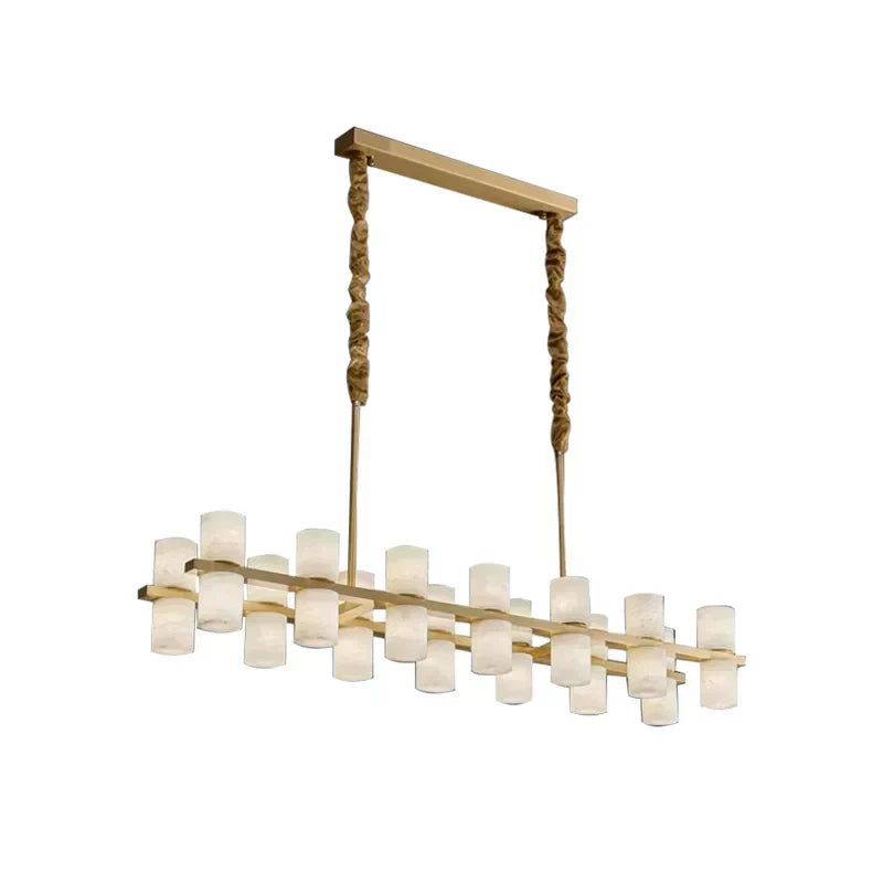 Elegant White Stone Table Lamp