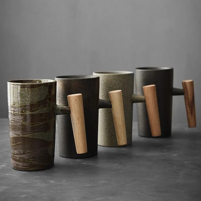 Earth tone Ceramic Coffee Mugs Natural Collection - Lusomart