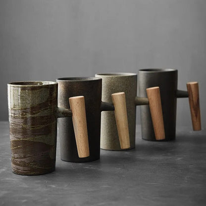 Earth tone Ceramic Coffee Mugs Natural Collection - Lusomart