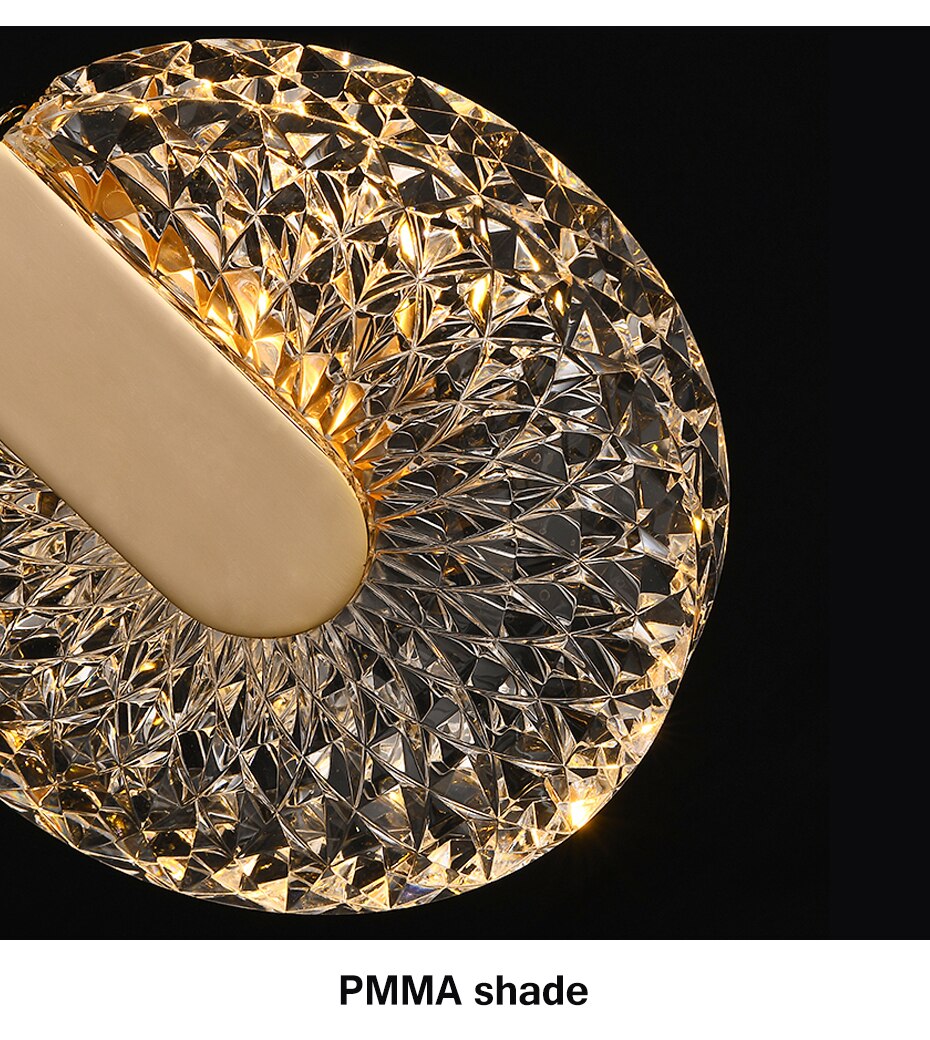 Luxury Crystal Glass Pendant Lighting Fixture