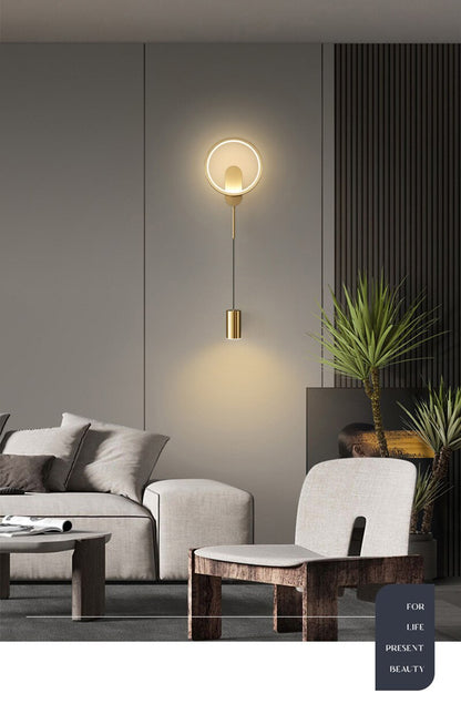 Contemporary Gold LED Wall Lamp 24W