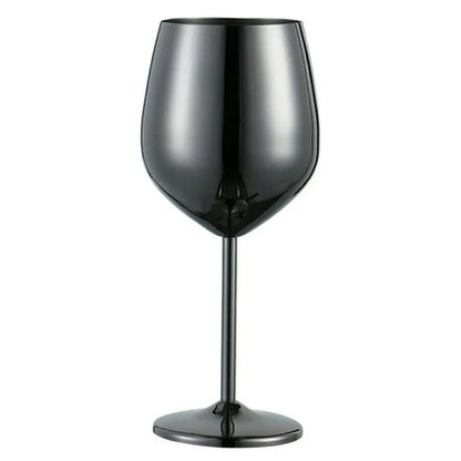 Silver Coated Mirrored Wine Glass
