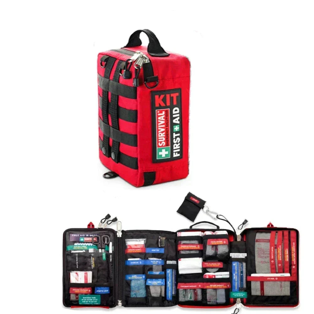 Waterproof Emergency First Aid Medical Kit Bag Set - Lusomart
